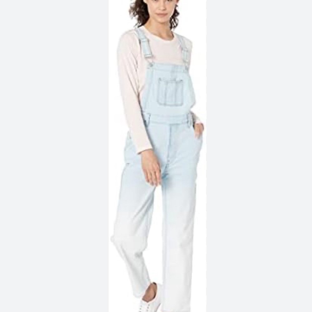Hudson light wash denim overalls bnwt SM